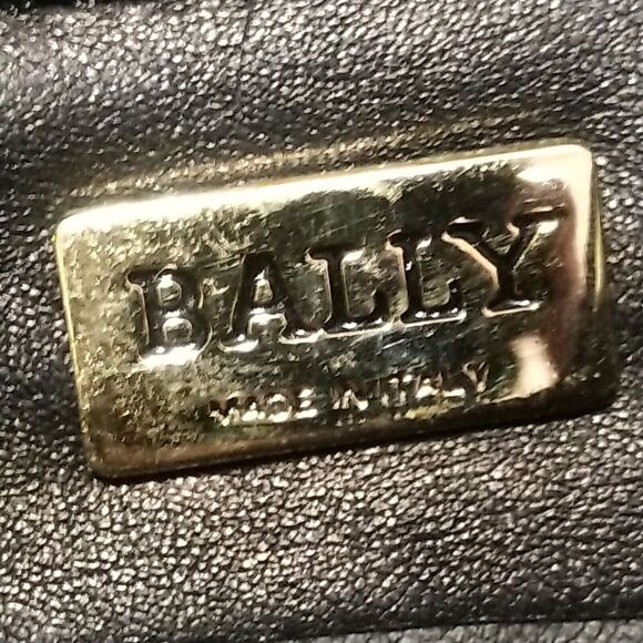 Bally Quilted Black Leather Gold Chain Strap Tassle Tote Purse Shoulder Bag Vtg - Picture 14 of 14